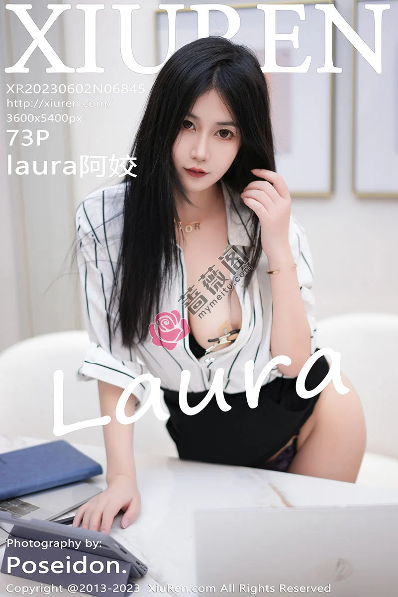 [XiuRen秀人网] No.6845 模特laura阿姣性感白T配黑色短裙半脱露豪乳遮点惹火诱惑写真-蔷薇阁