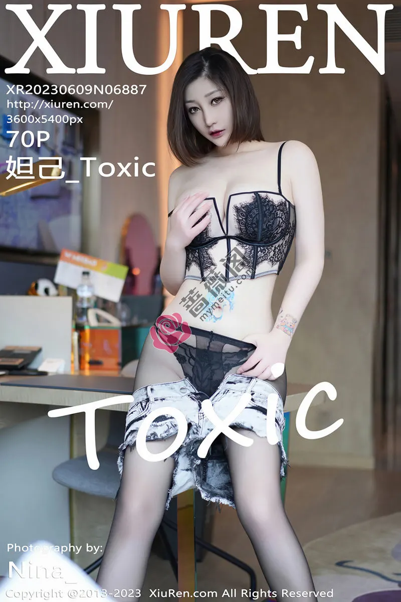 [XiuRen秀人网] No.6887 女神妲己_Toxic性感黑色蕾丝内衣配超薄黑丝秀丰腴美臀诱惑写真 - 蔷薇阁-蔷薇阁