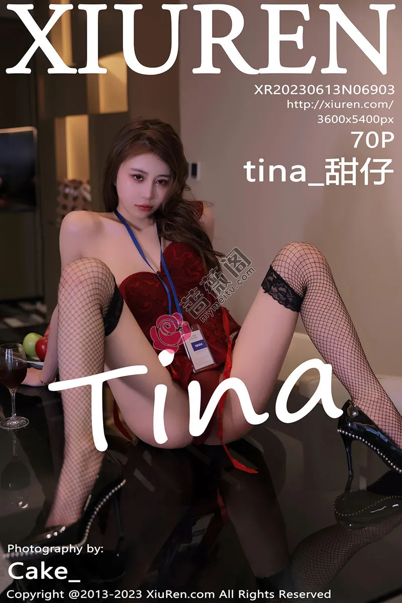 [XiuRen秀人网] No.6903 模特tina_甜仔半脱露性感红色蕾丝情趣内衣秀凹凸身材诱惑写真-蔷薇阁