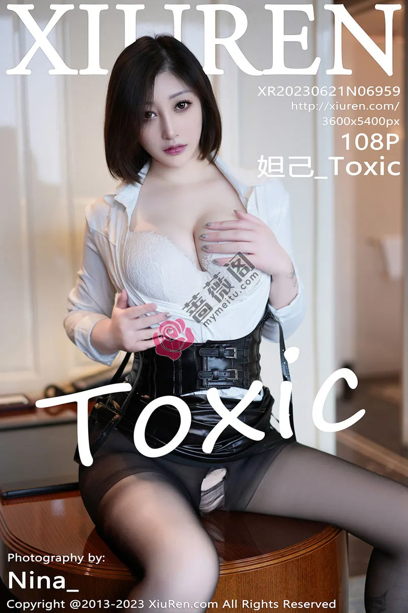 [XiuRen秀人网] No.6959 女神妲己_Toxic性感白色蕾丝内衣配魅惑黑丝秀雪峰美臀诱惑写真 - 蔷薇阁-蔷薇阁