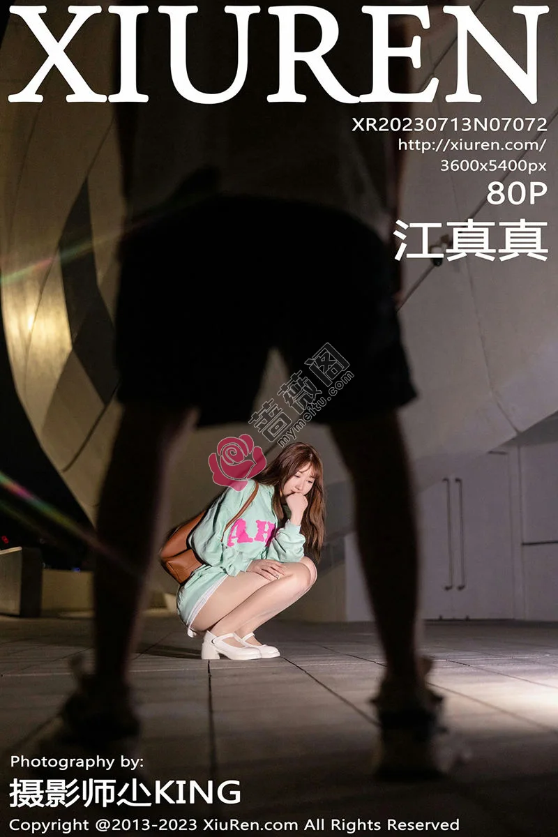 [XiuRen秀人网] No.7072 模特江真真户外绿灰卫衣+性感蓝色蕾丝内衣秀完美身材诱惑写真 - 蔷薇阁-蔷薇阁