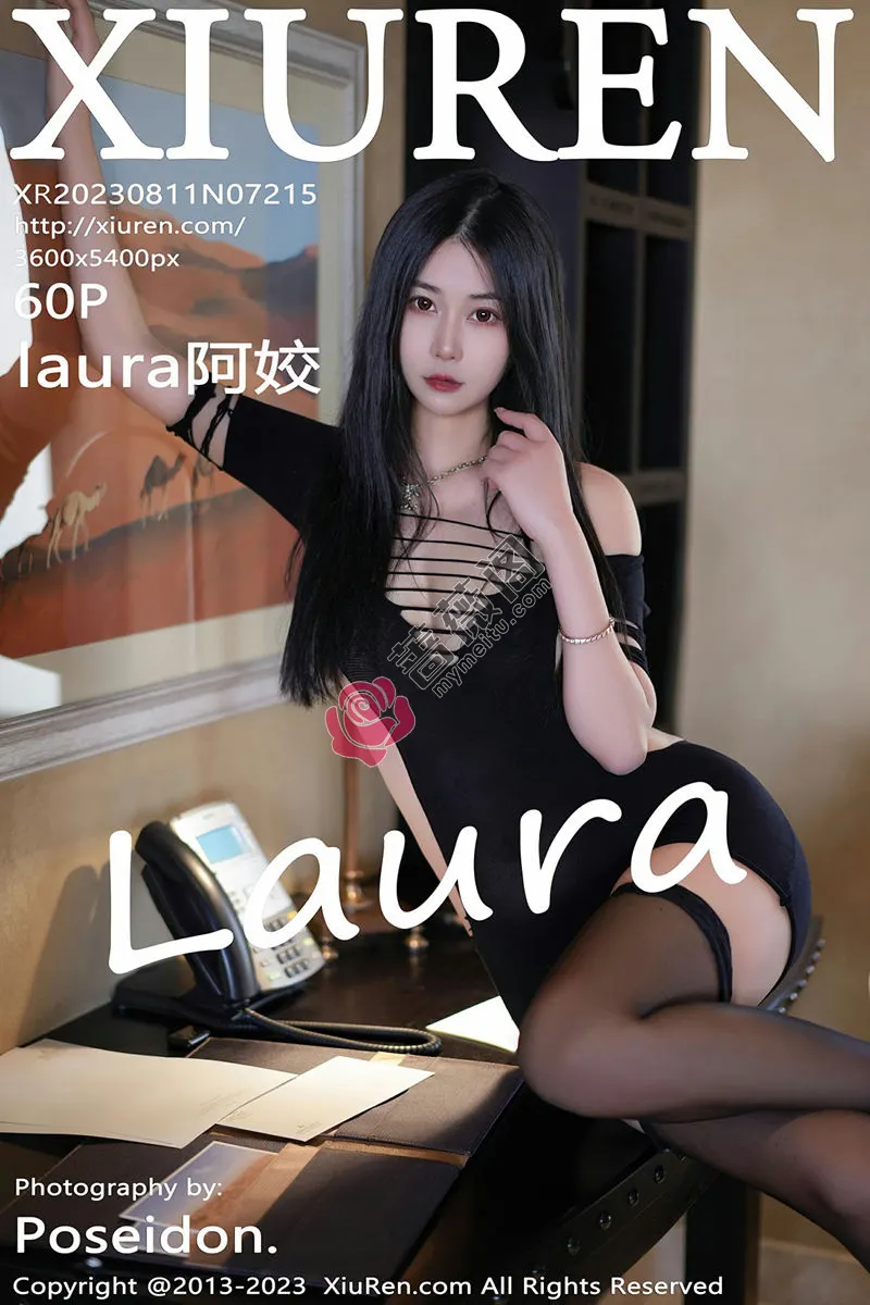 [XiuRen秀人网] No.7215 模特laura阿姣性感白T配黑色短裙露黑丝袜秀曼妙身姿诱惑写真-蔷薇阁