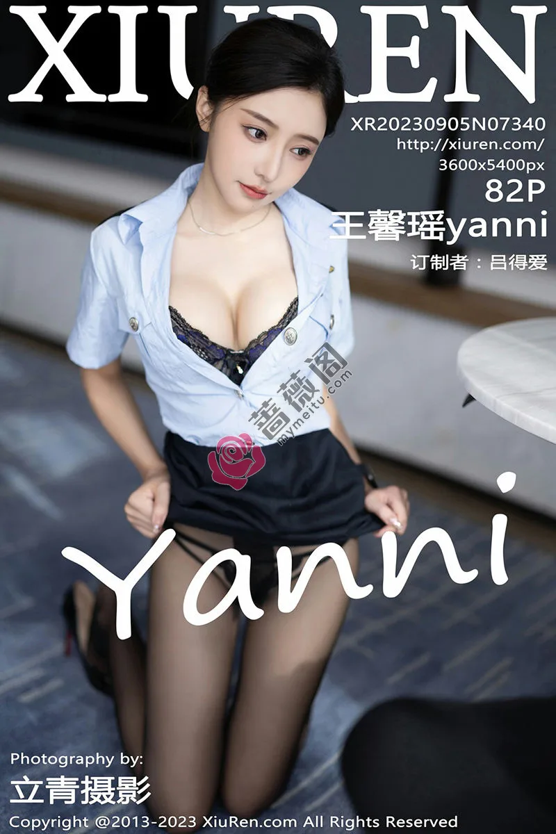 [XiuRen秀人网] No.7340 女神王馨瑶yanni性感女警制服露黑色蕾丝内衣秀惹火身材诱惑写真 - 蔷薇阁-蔷薇阁