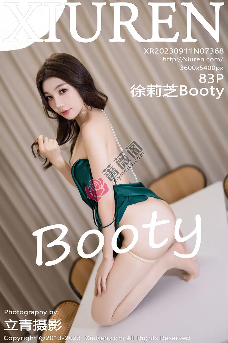 [XiuRen秀人网] No.7368 女神徐莉芝Booty性感天蓝蕾丝内衣+墨绿情趣睡裙完美诱惑写真 - 蔷薇阁-蔷薇阁