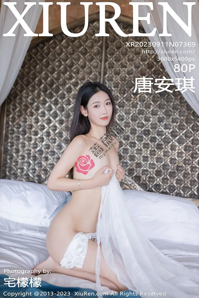 [XiuRen秀人网] No.7369 模特唐安琪性感白色蕾丝情趣服饰配白丝袜秀曼妙身姿诱惑写真 - 蔷薇阁-蔷薇阁