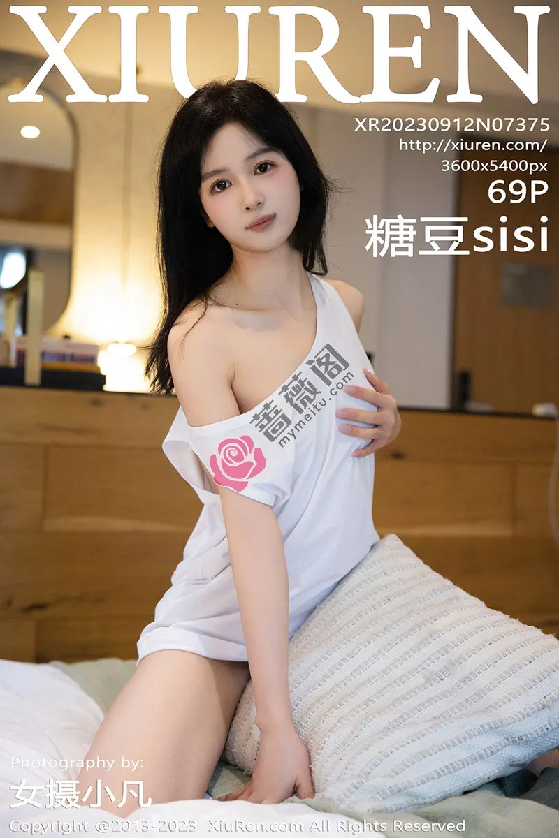 [XiuRen秀人网] No.7375 模特糖豆sisi私房性感白色上衣配超短牛仔裤秀曼妙身姿诱惑写真-蔷薇阁