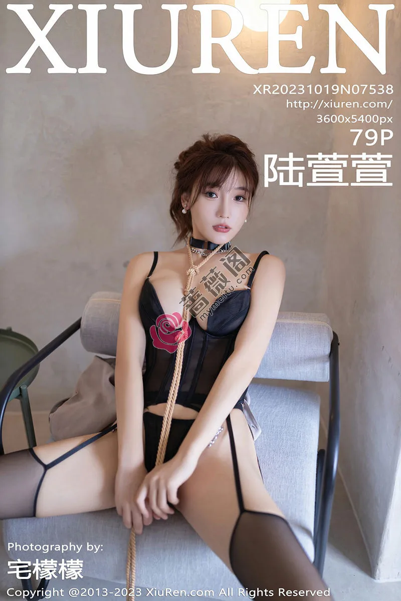 [XiuRen秀人网] No.7538 模特陆萱萱情趣捆绑主题黑色情趣服饰配黑丝吊袜撩人诱惑写真-蔷薇阁