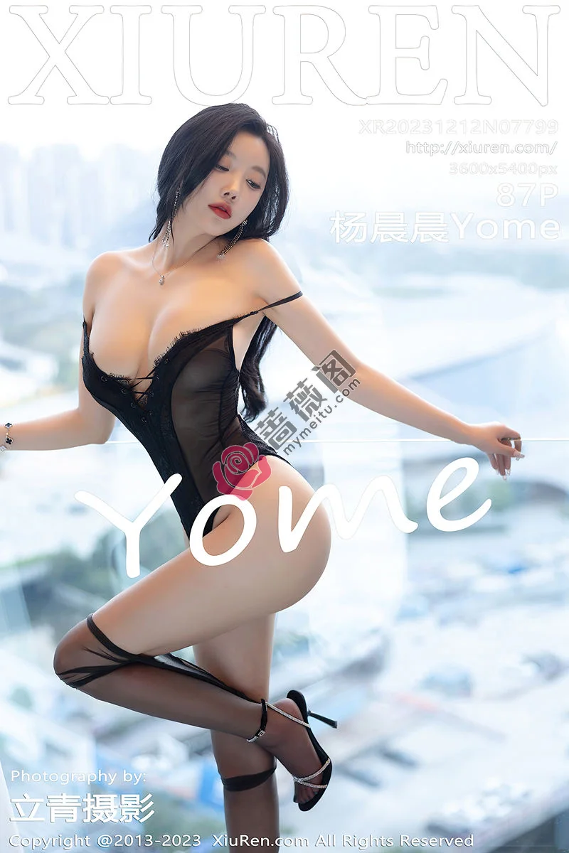 [XiuRen秀人网] No.7799 女神杨晨晨Yome性感黑色薄纱情趣内衣秀丰腴身材惹火诱惑写真 - 蔷薇阁-蔷薇阁