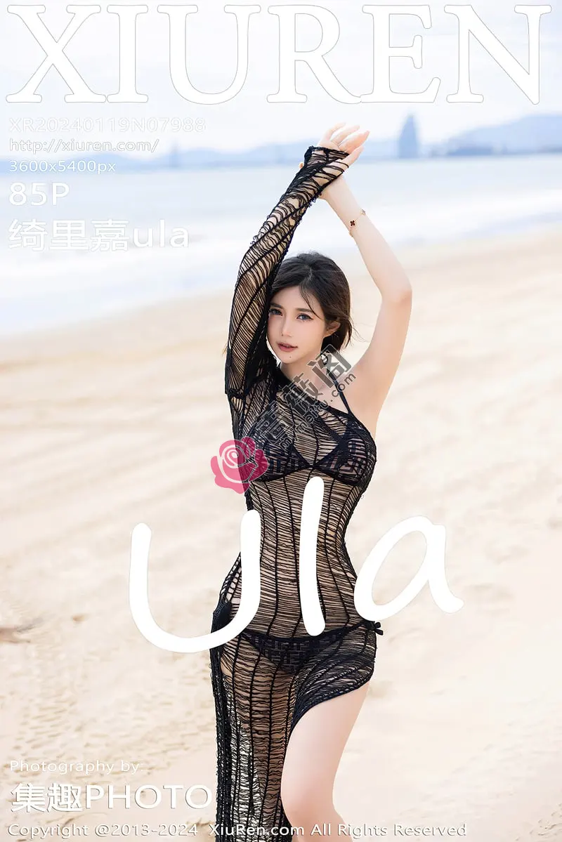 [XiuRen秀人网] No.7988 女神绮里嘉ula黑色薄纱长裙+黑色情趣服饰秀曼妙身姿诱惑写真 - 蔷薇阁-蔷薇阁