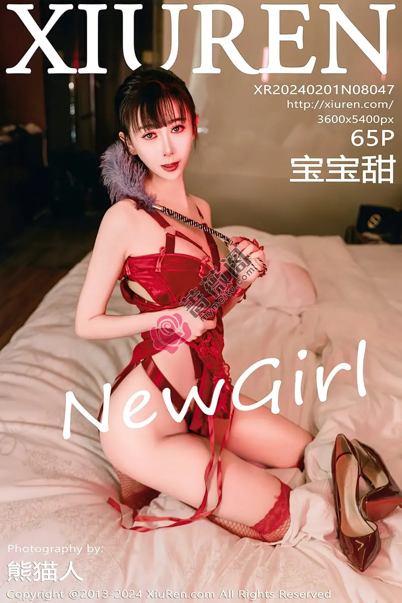 [XiuRen秀人网] No.8047 新人模特宝宝甜性感红色旗袍露红色情趣内衣配红丝袜诱惑写真-蔷薇阁