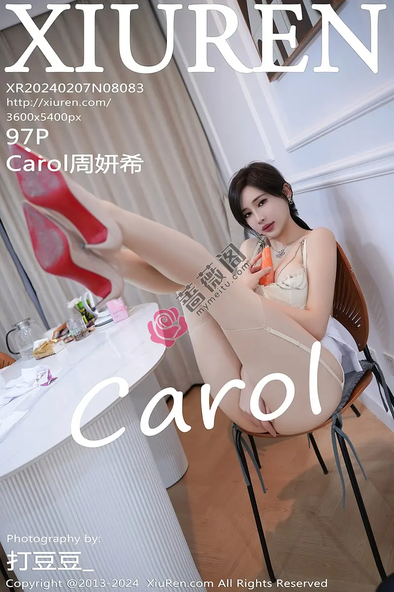 [XiuRen秀人网] No.8083 女神Carol周妍希性感白色上衣配肉丝吊袜秀丰满身材诱惑写真 - 蔷薇阁-蔷薇阁