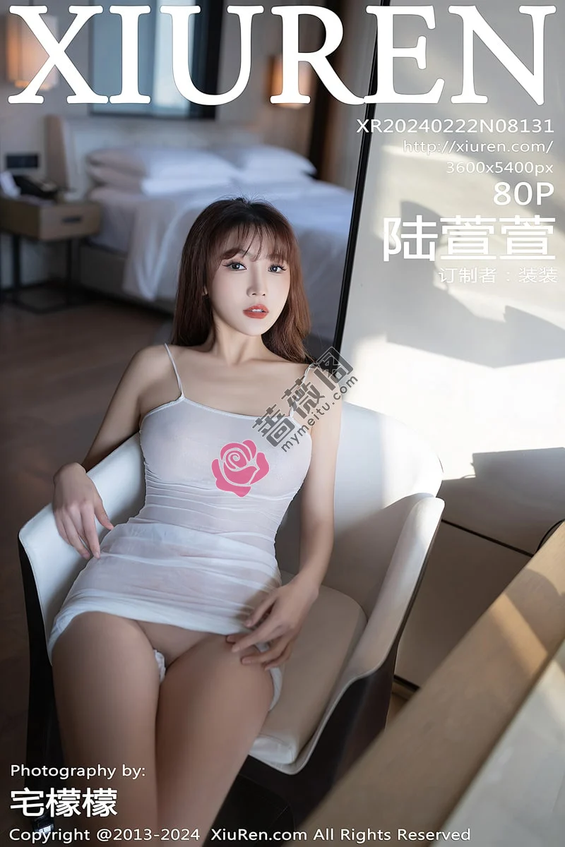 [XiuRen秀人网] No.8131 模特陆萱萱性感白色轻透吊带长裙真空秀惹火身材极致诱惑写真 - 蔷薇阁-蔷薇阁