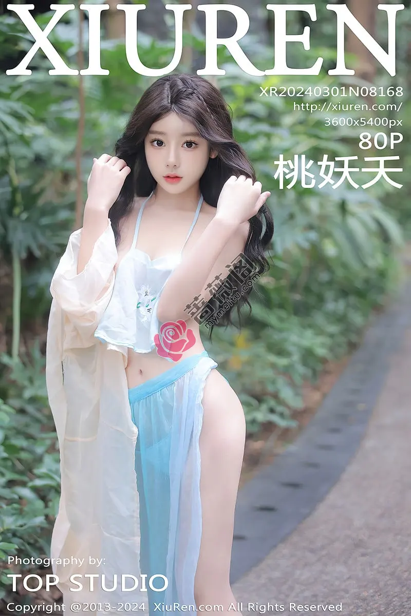 [XiuRen秀人网] No.8168 模特桃妖夭户外性感浅色古装薄纱服饰秀娇美惹火身段诱惑写真 - 蔷薇阁-蔷薇阁