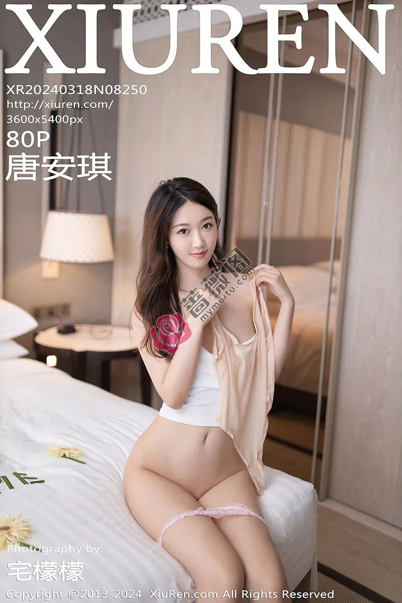 [XiuRen秀人网] No.8250 模特唐安琪性感白色上衣配牛仔裤半脱秀曼妙身姿迷人诱惑写真 - 蔷薇阁-蔷薇阁