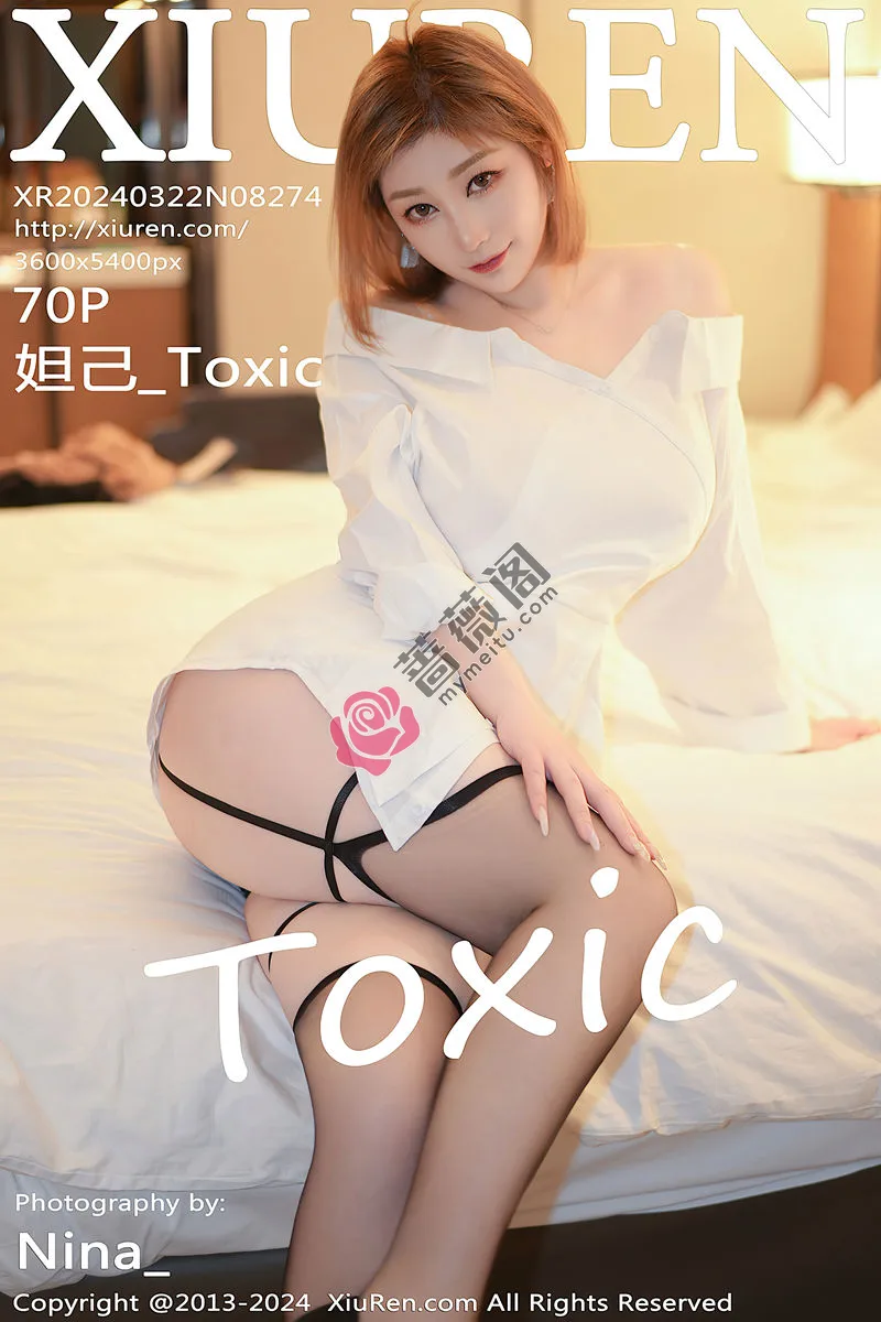 [XiuRen秀人网] No.8274 女神妲己_Toxic私房性感白色衬衫配黑丝吊袜秀丰满身材诱惑写真 - 蔷薇阁-蔷薇阁