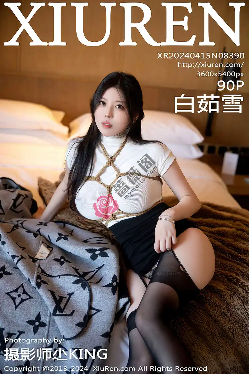 [XiuRen秀人网] No.8390 模特白茹雪私房捆绑艺白色轻透衣配黑丝吊袜秀丰腴身材诱惑写真 - 蔷薇阁-蔷薇阁