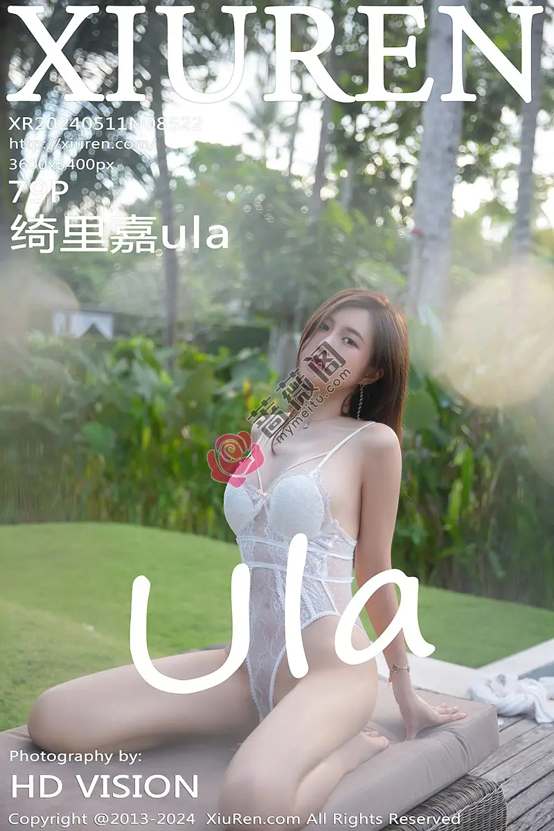 [XiuRen秀人网] No.8522 女神绮里嘉ula性感白色蕾丝内衣配白丝吊袜秀完美身材诱惑写真 - 蔷薇阁-蔷薇阁