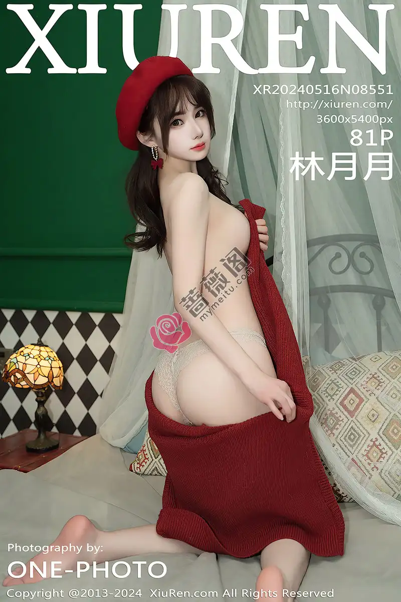 [XiuRen秀人网] No.8551 模特林月月私房性感红色毛衣配开档肉丝秀柔美身姿完美诱惑写真-蔷薇阁