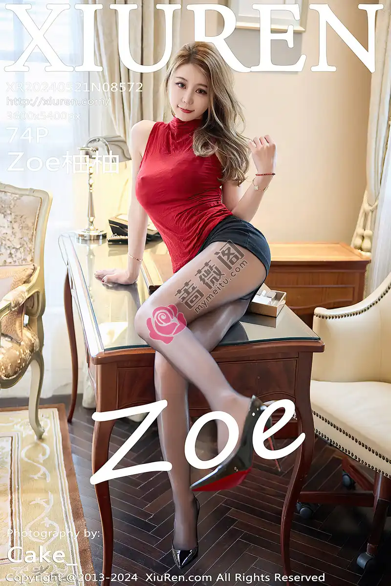 [XiuRen秀人网] No.8572 模特Zoe柚柚性感红色上衣配短裙露超薄黑丝秀凹凸身材诱惑写真 - 蔷薇阁-蔷薇阁