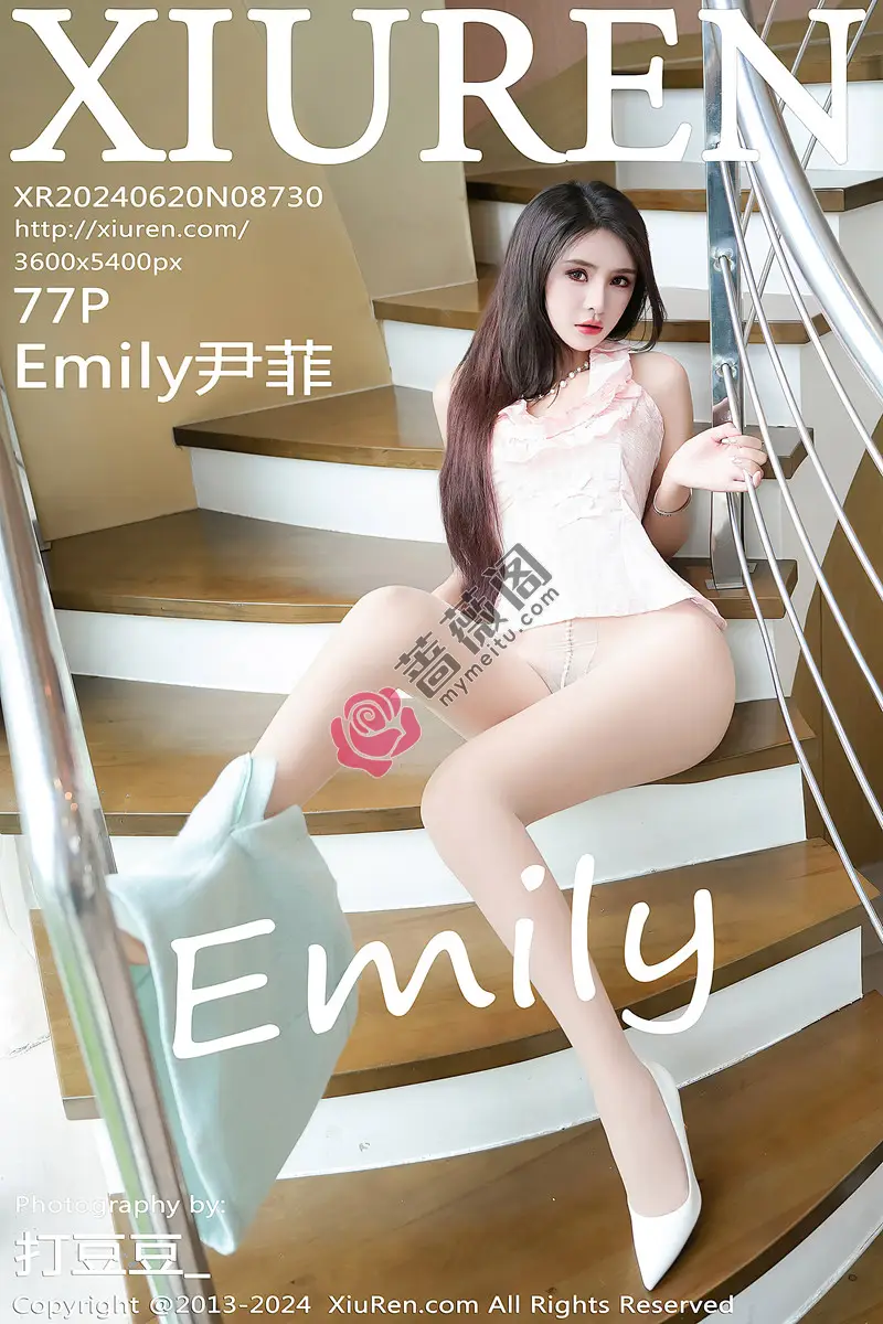 [XiuRen秀人网] No.8730 模特Emily尹菲私房性感红色上衣配超薄肉丝秀曼妙身姿诱惑写真-蔷薇阁