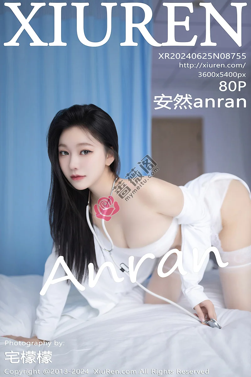 [XiuRen秀人网] No.8755 模特安然anran性感白色医护服饰露轻纱内衣配白丝吊袜诱惑写真 - 蔷薇阁-蔷薇阁