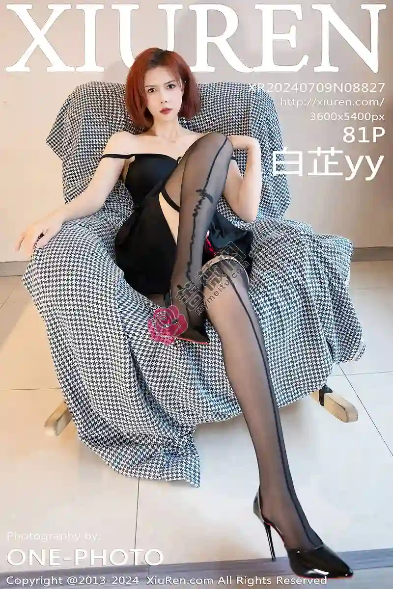 [XiuRen秀人网] No.8827 模特白芷yy私房性感黑色吊带短裙配黑丝袜秀曼妙身姿诱惑写真-蔷薇阁