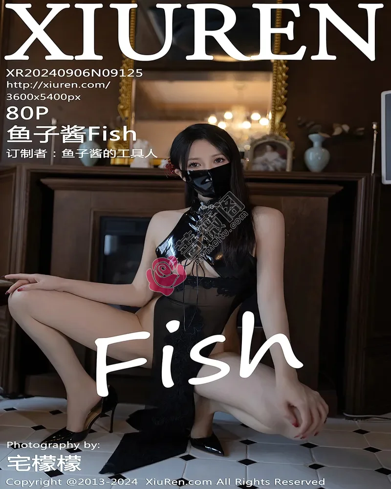 [XiuRen秀人网] NO.9125 模特鱼子酱Fish私房性感黑色紧身连体衣秀曼妙身姿撩人诱惑写真 - 蔷薇阁-蔷薇阁