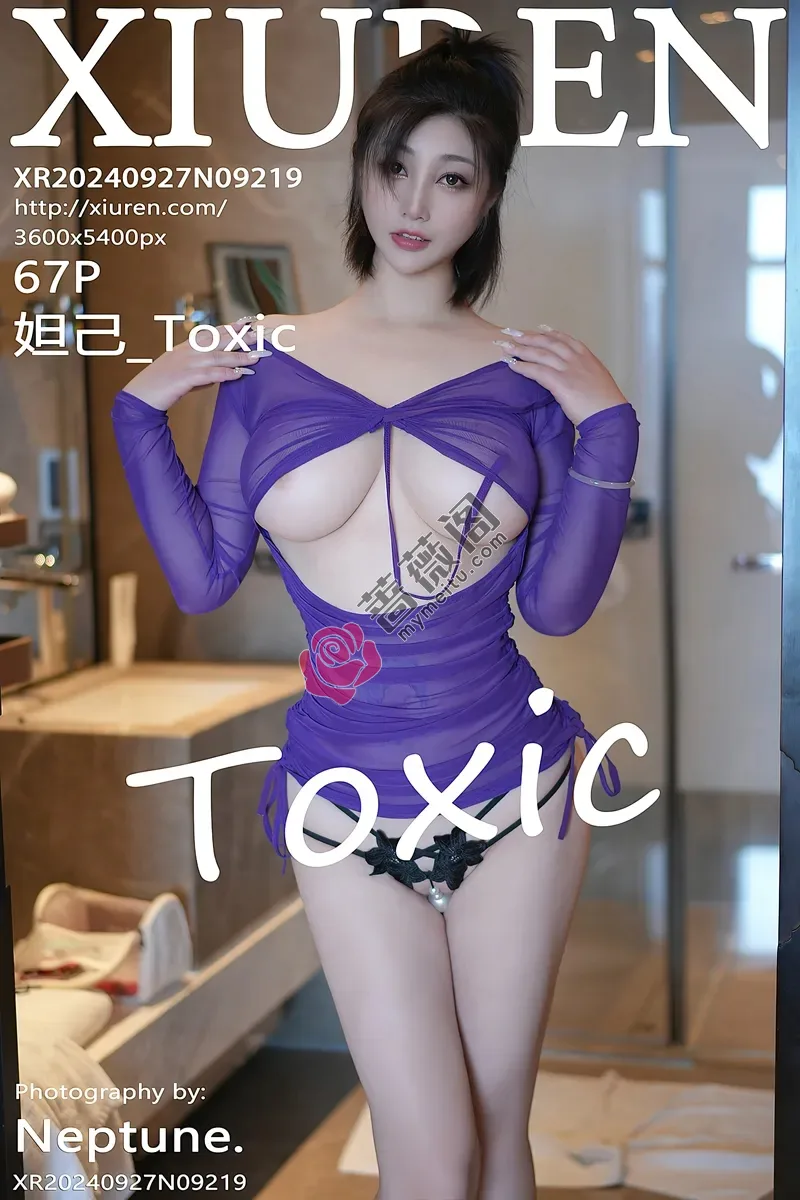 [XiuRen秀人网] NO.9219 女神妲己_Toxic性感紫色轻透开胸服饰秀雪峰美臀撩人诱惑写真 - 蔷薇阁-蔷薇阁