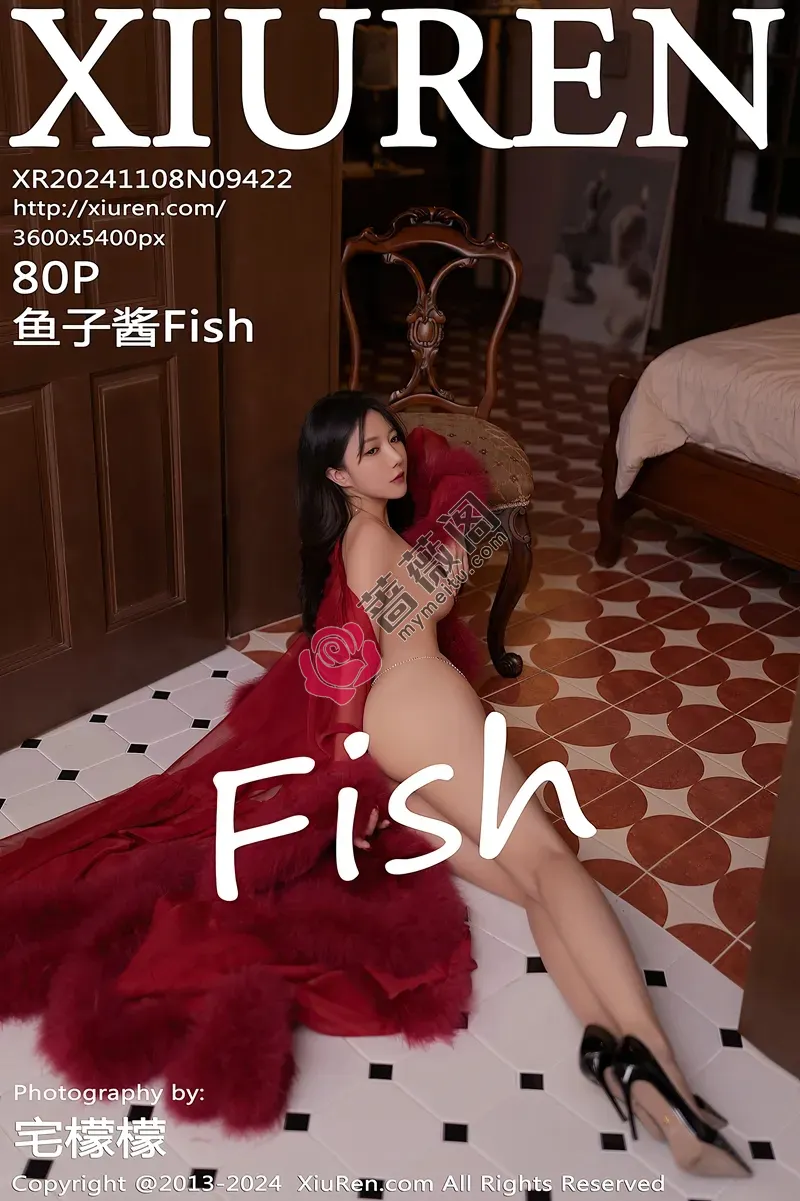 [XiuRen秀人网] NO.9422 模特鱼子酱Fish红玫瑰主题红色吊带连衣裙秀曼妙身姿迷人诱惑写真 - 蔷薇阁-蔷薇阁