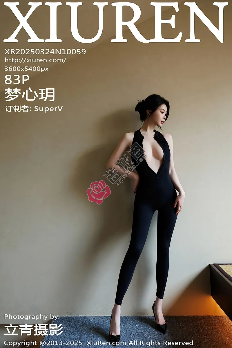 [XiuRen秀人网] NO.10059 模特梦心玥性感黑色情趣内衣配黑丝吊袜秀高挑曼妙身姿诱惑写真-蔷薇阁