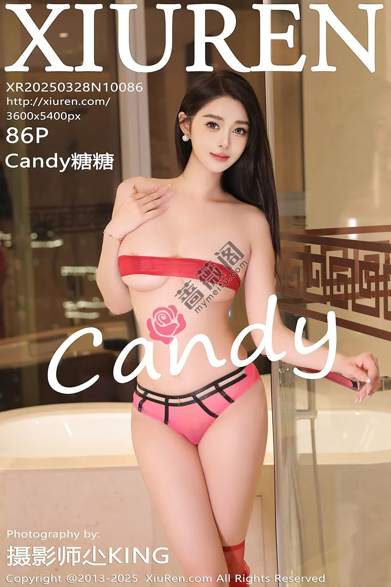 [XiuRen秀人网] NO.10086 模特Candy糖糖性感白T配黑短裙露红色丝袜秀丰腴身材诱惑写真-蔷薇阁