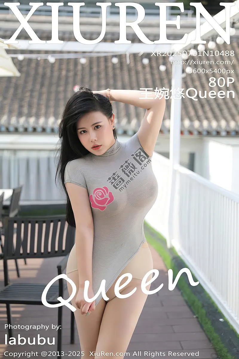 [XiuRen秀人网] NO.10488 模特王婉悠Queen性感灰色OL服饰配超薄肉丝秀丰腴身姿诱惑写真-蔷薇阁