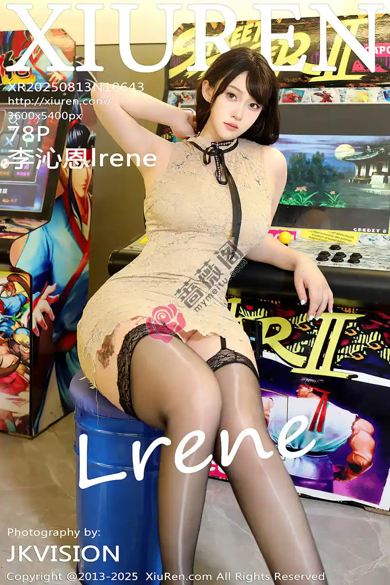 [XiuRen秀人网] NO.10643 模特李沁恩lrene性感肉色连衣短裙配黑丝吊袜秀丰腴身材诱惑写真-蔷薇阁