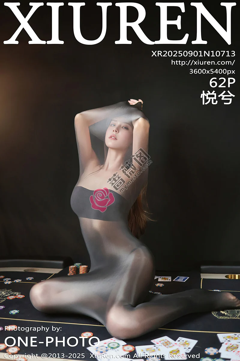[XiuRen秀人网] NO.10713 模特悦兮性感黑色薄透连体丝袜露黑色内衣秀曼妙身姿诱惑写真-蔷薇阁
