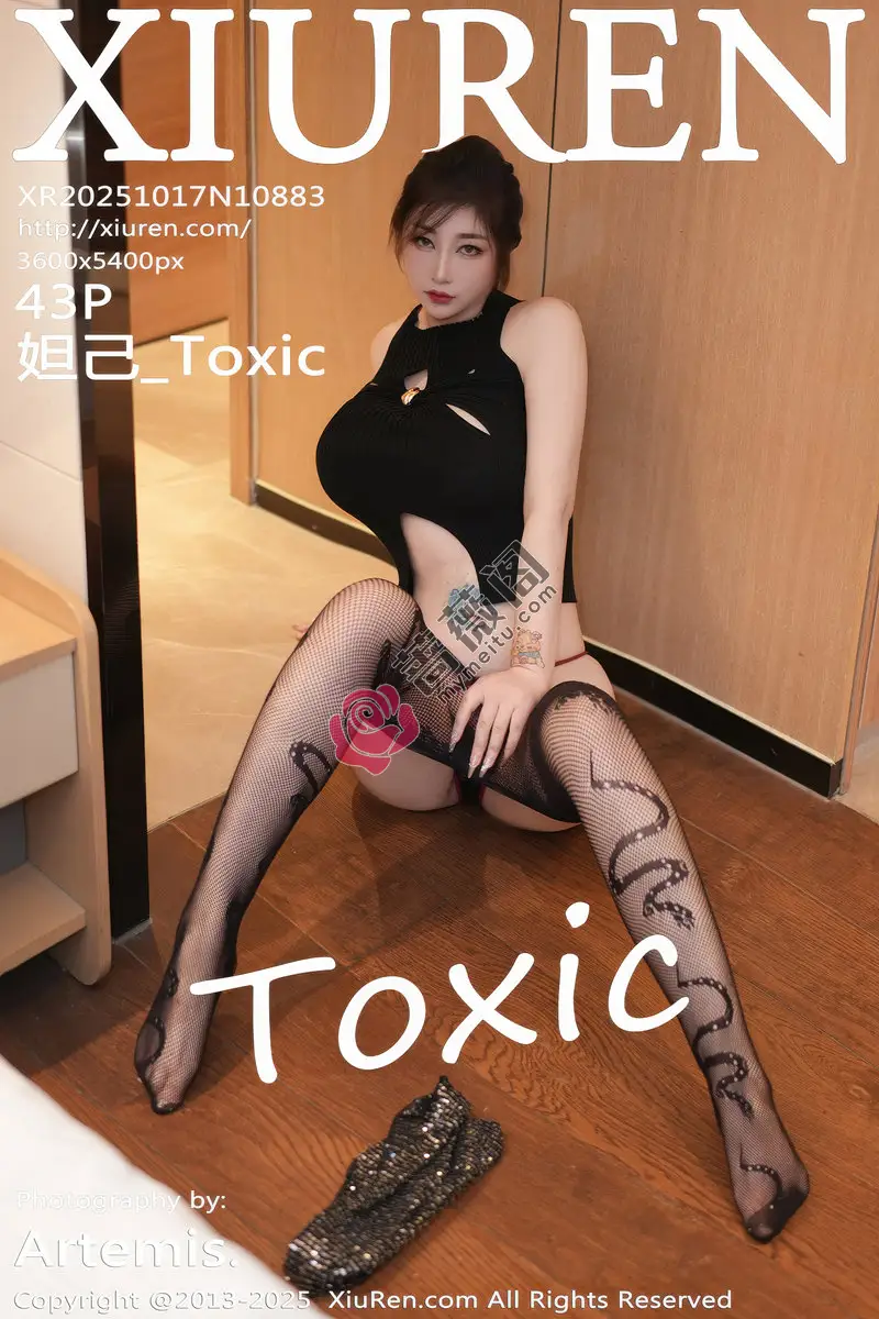 [XiuRen秀人网] NO.10883 女神妲己_Toxic性感黑色情趣服饰配黑丝网袜秀丰腴身材诱惑写真-蔷薇阁