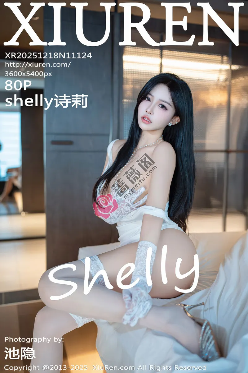 [XiuRen秀人网] NO.11124 模特shelly诗莉性感白色情趣服饰配白色丝袜秀曼妙身姿诱惑写真-蔷薇阁
