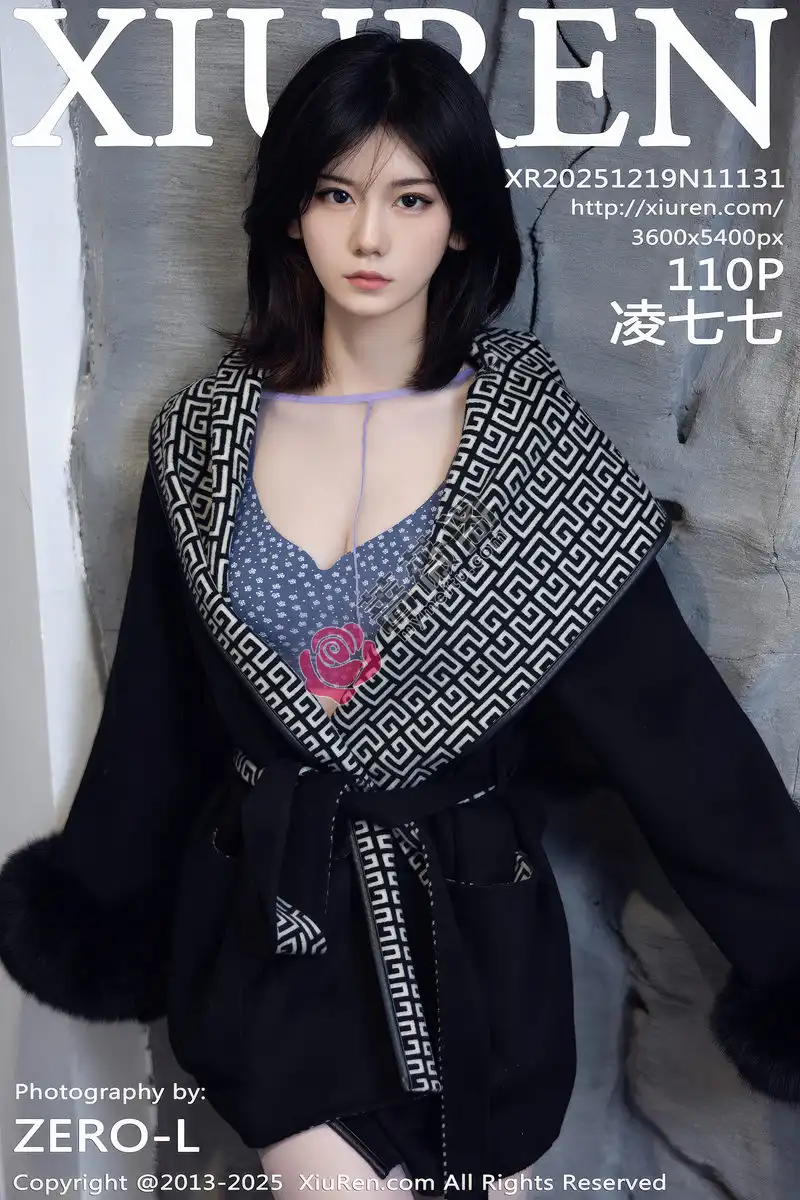 [XiuRen秀人网] NO.11131 模特凌七七性感紫色超薄连体丝袜露圆点内衣秀曼妙身材诱惑写真-蔷薇阁