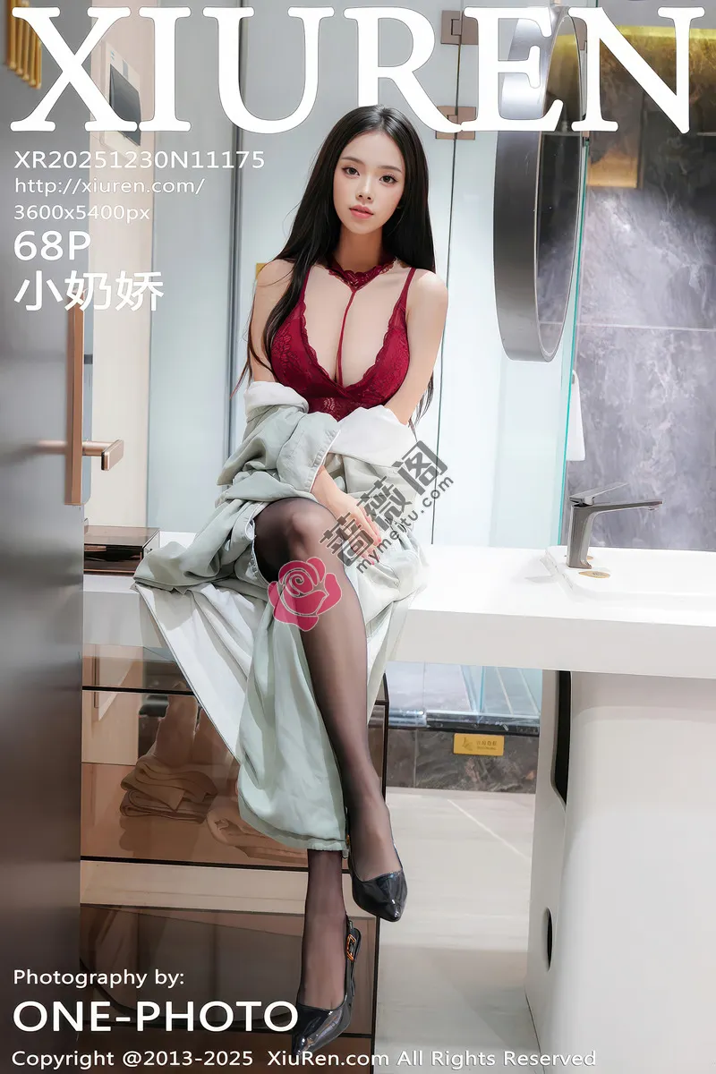 [XiuRen秀人网] NO.11175 模特小奶娇私房性感红色情趣内衣配超薄黑丝秀苗条身材诱惑写真-蔷薇阁