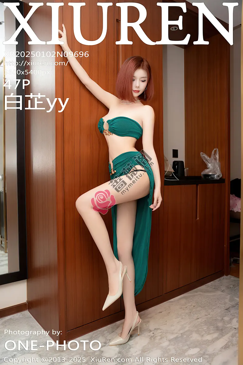[XiuRen秀人网] NO.9696 模特白芷yy私房性感绿色分体情趣内衣秀柔美动人身材诱惑写真-蔷薇阁
