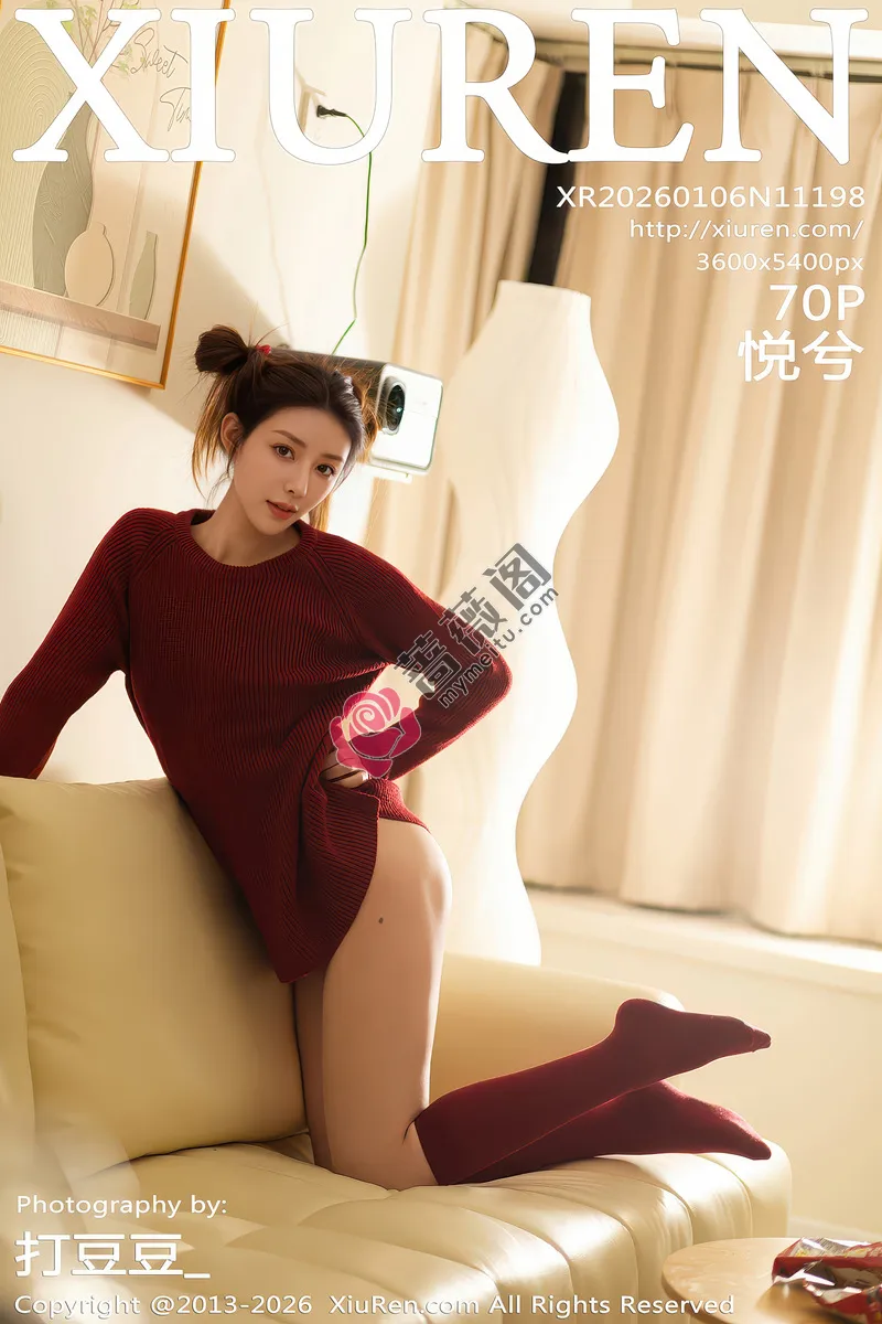 [XiuRen秀人网] NO.11198 模特悦兮性感深红色毛衣配红色丝袜秀曼妙身姿迷人诱惑写真-蔷薇阁