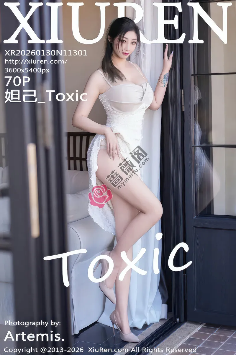 [XiuRen秀人网] NO.11301 女神妲己_Toxic私房性感浅色连衣裙配高跟鞋秀丰腴身材诱惑写真 - 蔷薇阁-蔷薇阁