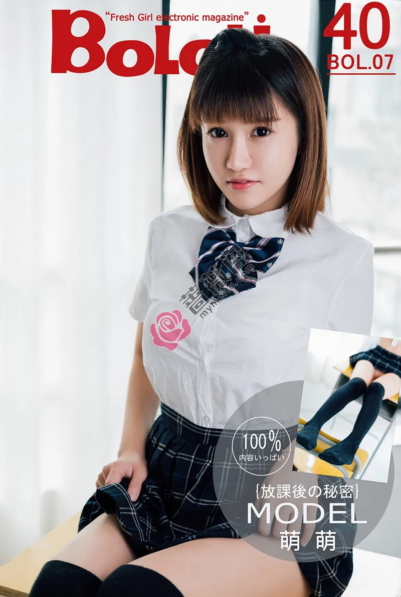 [BoLoLi波萝社] Bol.007 嫩模k8傲娇萌萌清纯学生装脱上衣秀美胸性感写真 - 蔷薇阁-蔷薇阁