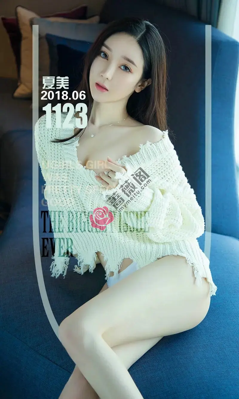 [Ugirls爱尤物] NO.1123 嫩模夏美居家半截雪白毛衣+黑色蕾丝内衣秀美乳诱惑写真 - 蔷薇阁-蔷薇阁